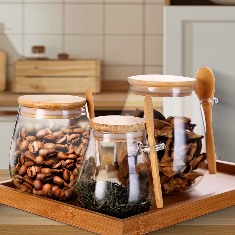 Coffee Tea Sugar Container Set - Pot en verre scellé de 34oz
