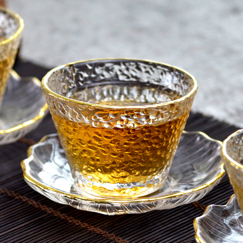 Coffee Tea Green - Tasse à thé en verre doré
