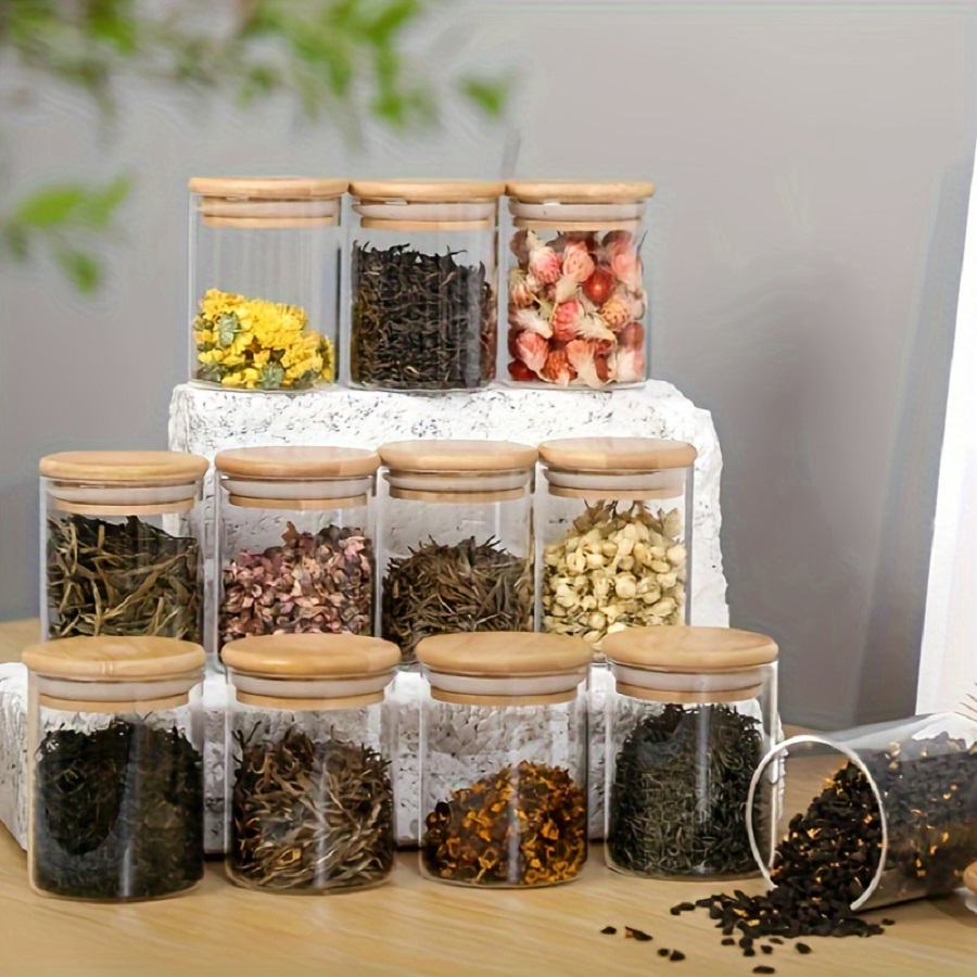 Coffee Tea Sugar Container Set - Bocal de rangement en verre hermétique
