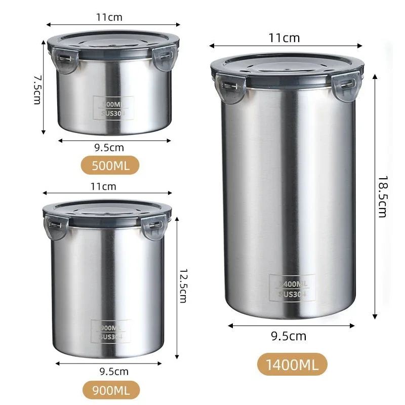 Récipient alimentaire en acier - Coffee Tea And Sugar Canisters avis et prix