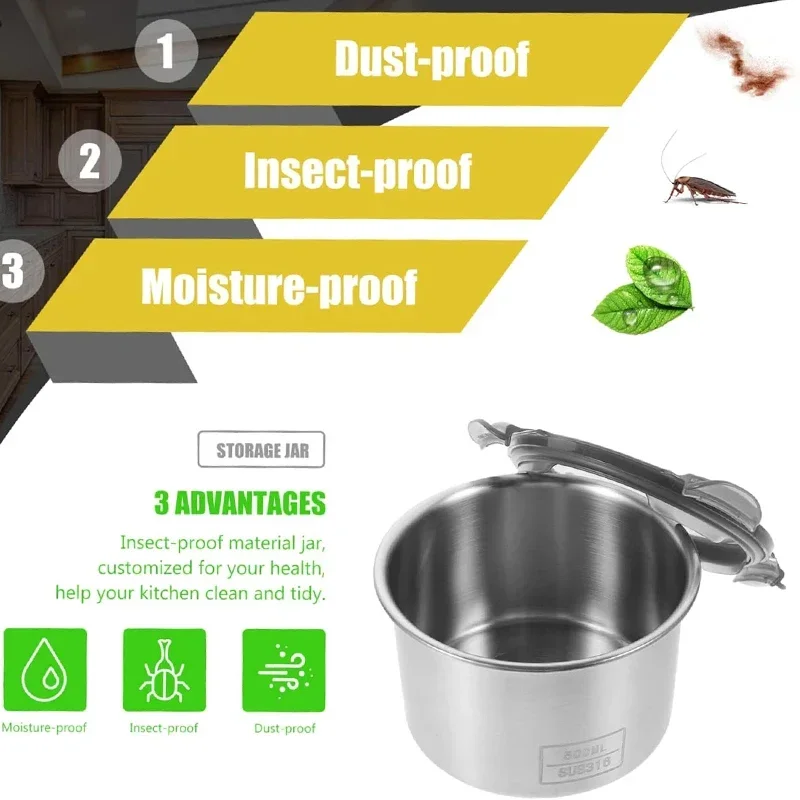 Récipient alimentaire en acier - Coffee Tea And Sugar Canisters avis et prix