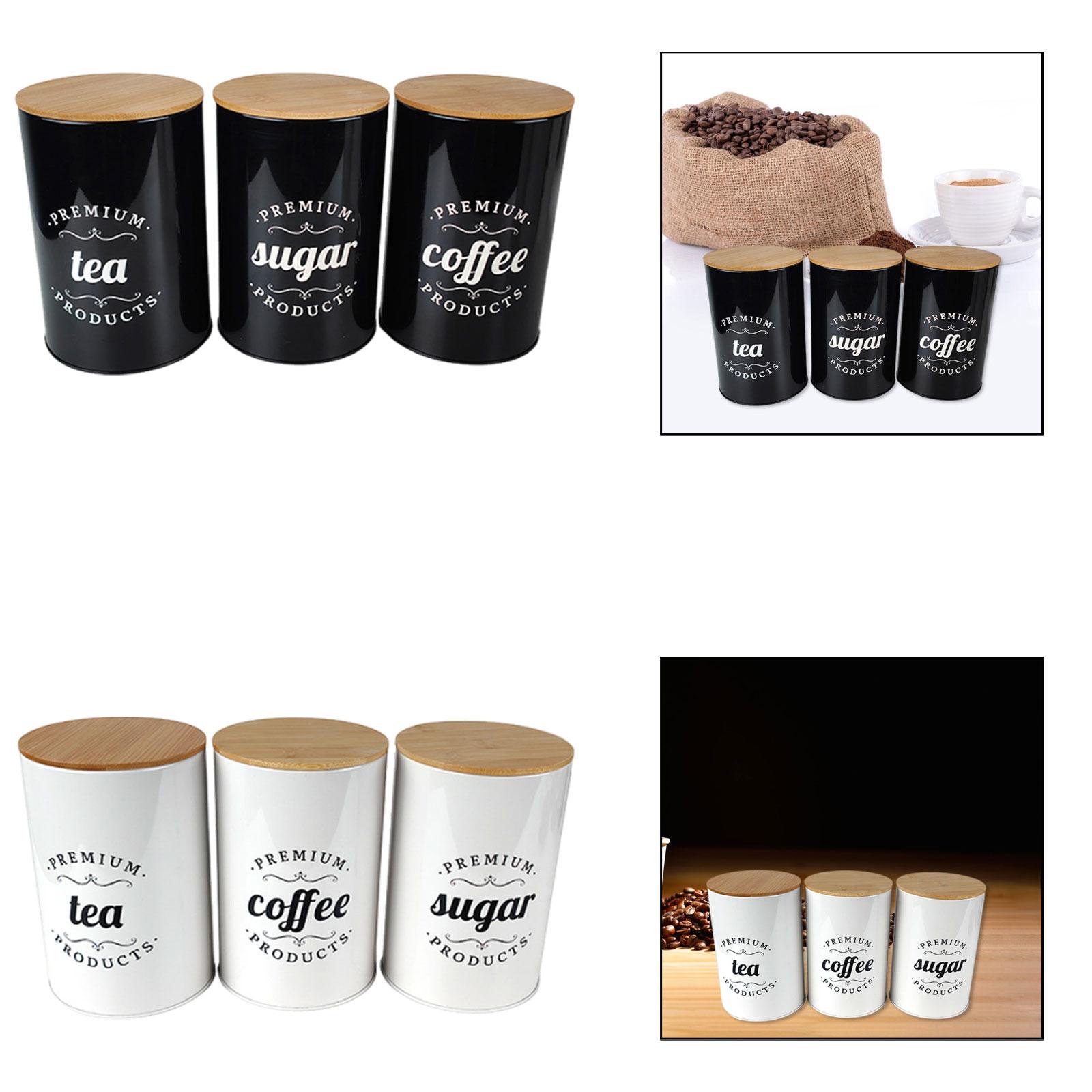 Ensemble de 3 pots décoratifs  - Coffee Tea Sugar Container Set avis et prix