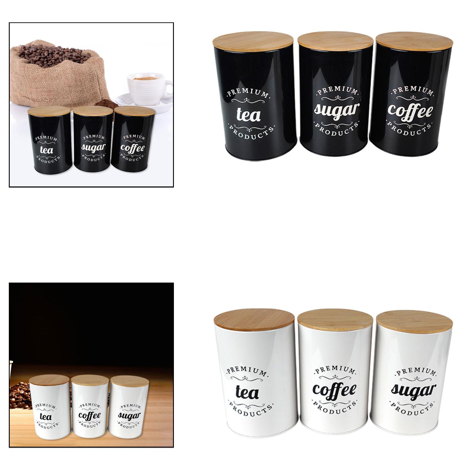 Ensemble de 3 pots décoratifs  - Coffee Tea Sugar Container Set avis et prix