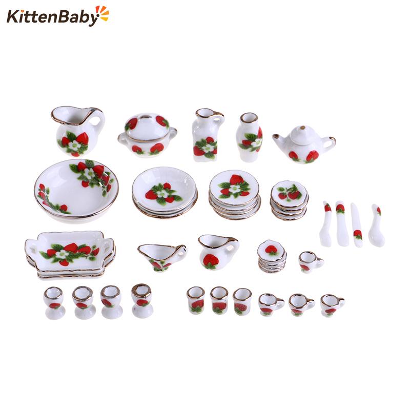Miniature Butter House Flower  - Coffee Tea And Sugar Set avis et prix