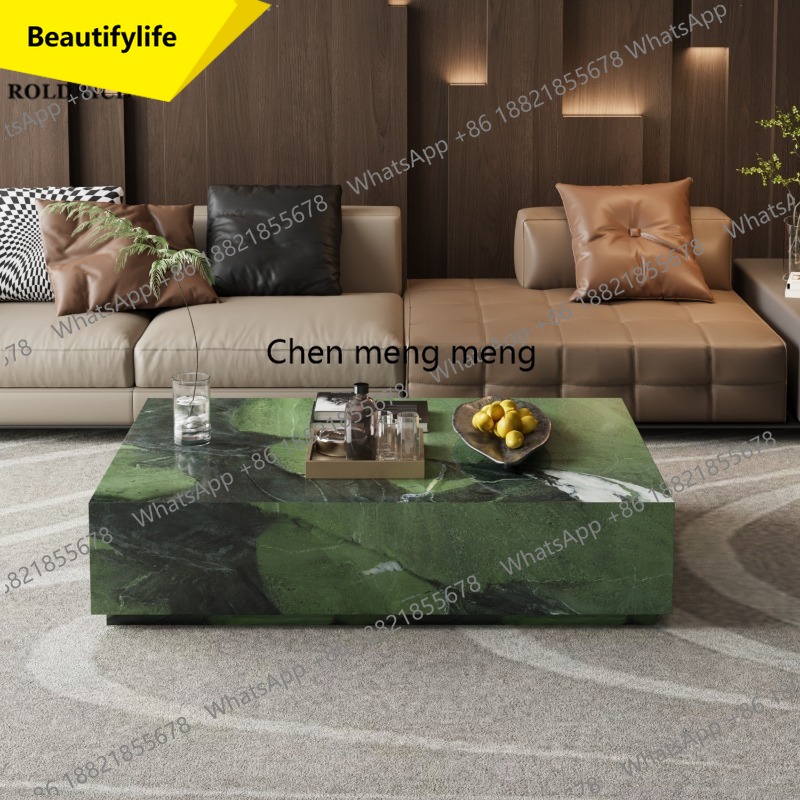 Table basse de salon en marbre - Coffee Tea Green avis et prix