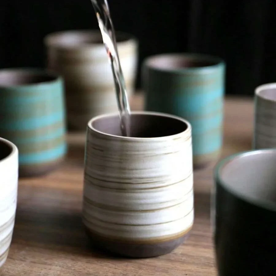 Tasse en grès craquelée peinte - Coffee Tea Essentials avis et prix