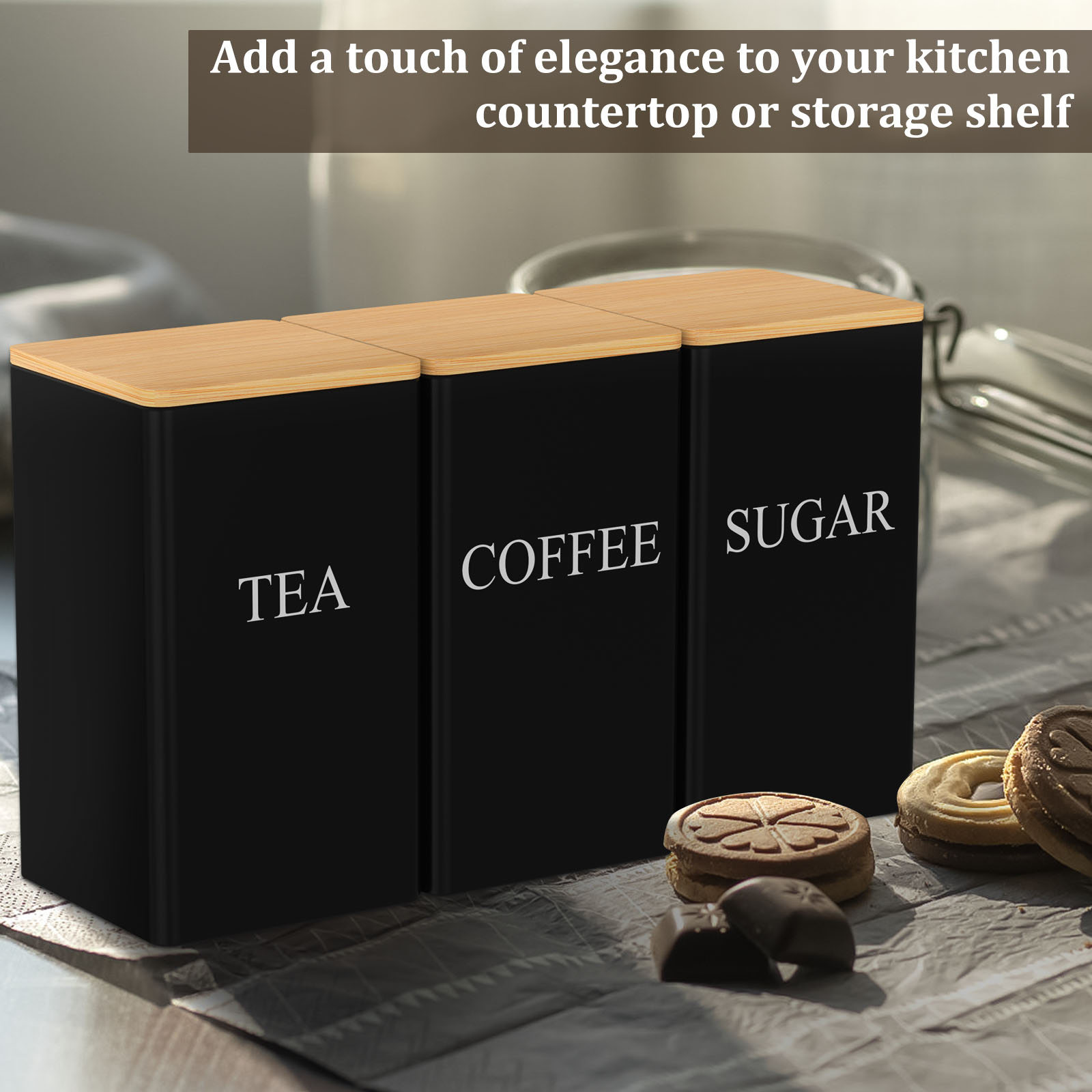 Pot de stockage de grains de c - Coffee Tea Sugar Container Set avis et prix
